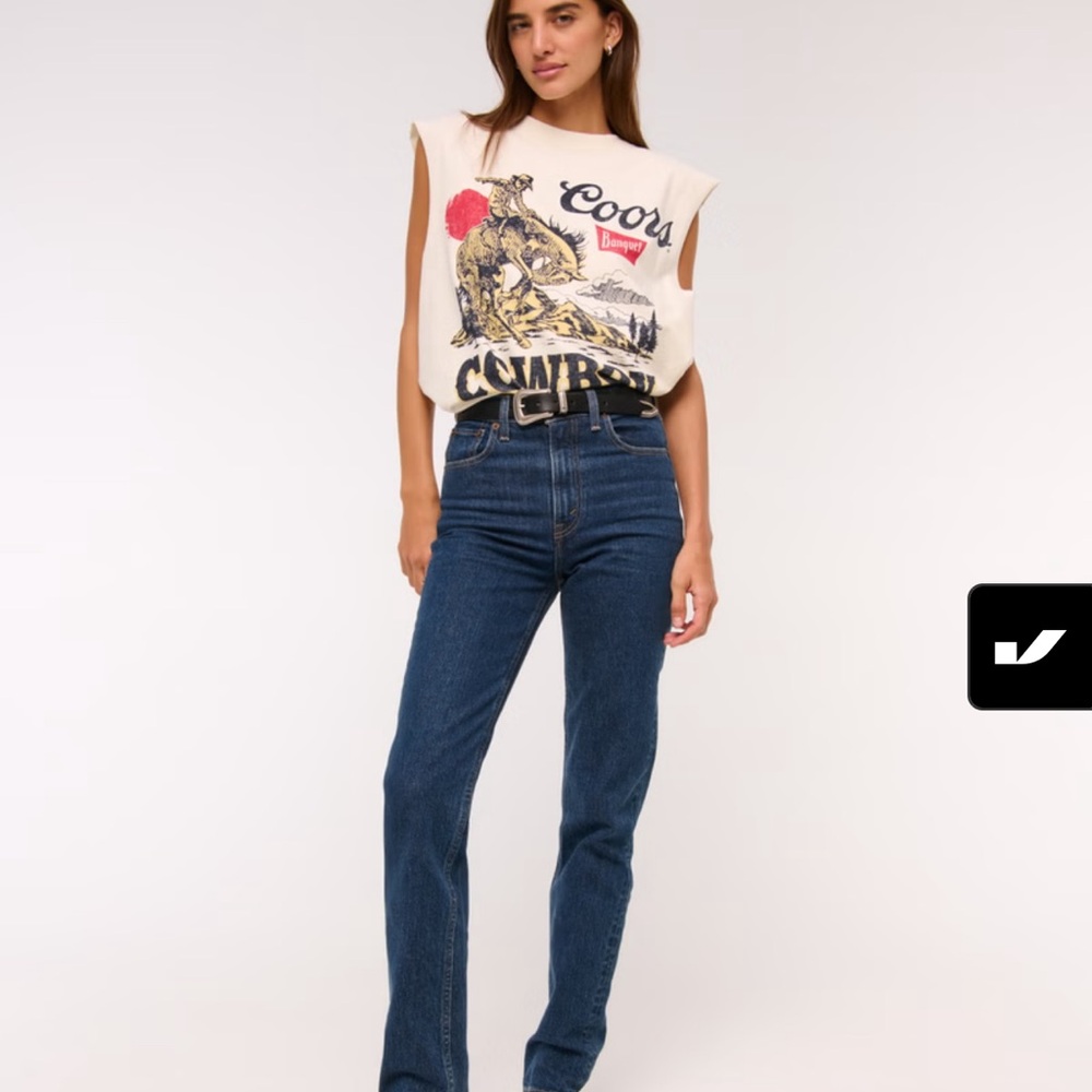 Abercrombie & Fitch Dark Blue Straight Leg Jeans
